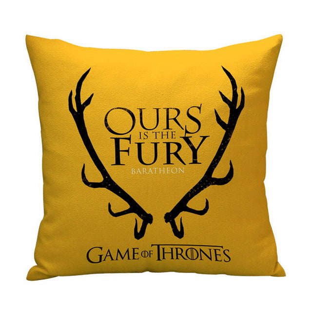 Game of Thrones House Sigils Family Crest Throw Pillows Case Linen Cotton for home Covers 43cm*43cm