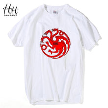 Load image into Gallery viewer, HanHent Targaryen Dragon T-shirts Men Fire and blood Cotton Short Sleeve Tshirts Game of Thrones Hodor Swag Casual Clothes Man