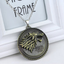 Load image into Gallery viewer, MQCHUN COOL!!!Kinds OF HBO&#39;s Game OF Thrones Pendant Necklace House Stark Winter Is Coming High Quality Gifts