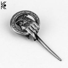 Load image into Gallery viewer, Game Of Thrones Stark brooches &amp; pins dire wolf shield men badges clothes pins Safety large brooches biker jewelry gift