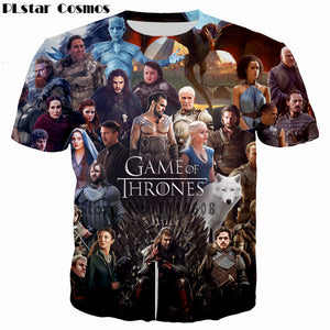 PLstar Cosmos Popular TV Game of Thrones The white walkers Ghost 3D Printed Men/Women T-shirt casual tshirt Tees Cool t shirt