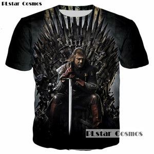 PLstar Cosmos Popular TV Game of Thrones The white walkers Ghost 3D Printed Men/Women T-shirt casual tshirt Tees Cool t shirt