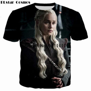 PLstar Cosmos Popular TV Game of Thrones The white walkers Ghost 3D Printed Men/Women T-shirt casual tshirt Tees Cool t shirt