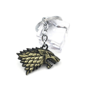 Game of Thrones Keychain House Stark Key Chain Song of Ice and Fire Key Rings Holder Souvenir for Gift Chaveiro Men Jewelry