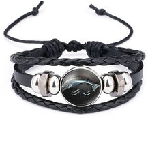 Load image into Gallery viewer, QiYuFang Game of Thrones Leather Bracelet House Stark Jewelry Black Multilayers Weave Charm Bracelets for Women Men