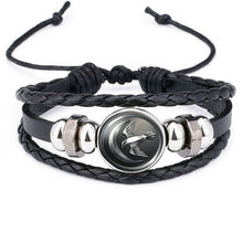Load image into Gallery viewer, QiYuFang Game of Thrones Leather Bracelet House Stark Jewelry Black Multilayers Weave Charm Bracelets for Women Men