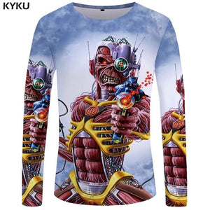 KYKU Brand Game Of Thrones Long sleeve T shirt The Film Funny T shirts  3d T-shirt  Tshirt  Tops  Clothes Men Hip hop Punk Mens