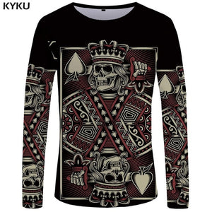 KYKU Brand Game Of Thrones Long sleeve T shirt The Film Funny T shirts  3d T-shirt  Tshirt  Tops  Clothes Men Hip hop Punk Mens