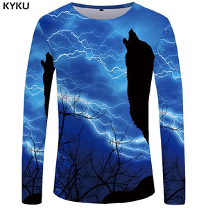 KYKU Brand Game Of Thrones Long sleeve T shirt The Film Funny T shirts  3d T-shirt  Tshirt  Tops  Clothes Men Hip hop Punk Mens