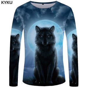 KYKU Brand Game Of Thrones Long sleeve T shirt The Film Funny T shirts  3d T-shirt  Tshirt  Tops  Clothes Men Hip hop Punk Mens