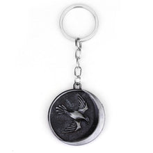 Load image into Gallery viewer, Movie Seriers Game of Throne House Stark keychain 3 Colors Alloy The Song Of Ice and Fire Targaryen Dragon  Badges Keyring Gift