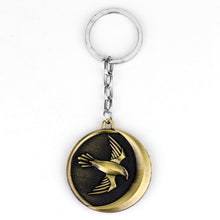 Load image into Gallery viewer, Movie Seriers Game of Throne House Stark keychain 3 Colors Alloy The Song Of Ice and Fire Targaryen Dragon  Badges Keyring Gift