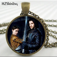 Load image into Gallery viewer, NS-00771 Trendy Game Of Thrones Necklace Handmade GoT Logo Game Of Throne Jewelry Glass Dome Necklace Wholesale HZ1