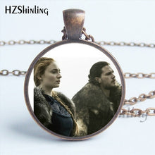 Load image into Gallery viewer, NS-00771 Trendy Game Of Thrones Necklace Handmade GoT Logo Game Of Throne Jewelry Glass Dome Necklace Wholesale HZ1