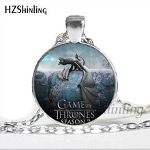 Load image into Gallery viewer, NS-00771 Trendy Game Of Thrones Necklace Handmade GoT Logo Game Of Throne Jewelry Glass Dome Necklace Wholesale HZ1