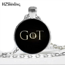 Load image into Gallery viewer, NS-00771 Trendy Game Of Thrones Necklace Handmade GoT Logo Game Of Throne Jewelry Glass Dome Necklace Wholesale HZ1