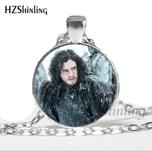 NS-00771 Trendy Game Of Thrones Necklace Handmade GoT Logo Game Of Throne Jewelry Glass Dome Necklace Wholesale HZ1