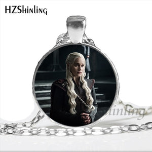 NS-00771 Trendy Game Of Thrones Necklace Handmade GoT Logo Game Of Throne Jewelry Glass Dome Necklace Wholesale HZ1