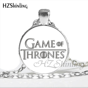 NS-00771 Trendy Game Of Thrones Necklace Handmade GoT Logo Game Of Throne Jewelry Glass Dome Necklace Wholesale HZ1