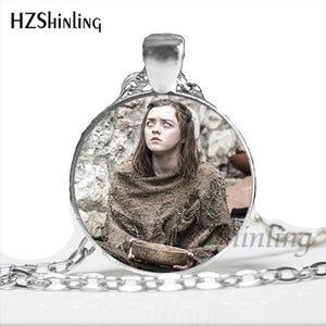 NS-00771 Trendy Game Of Thrones Necklace Handmade GoT Logo Game Of Throne Jewelry Glass Dome Necklace Wholesale HZ1