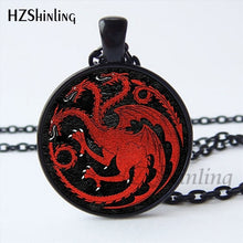 Load image into Gallery viewer, NS-00771 Trendy Game Of Thrones Necklace Handmade GoT Logo Game Of Throne Jewelry Glass Dome Necklace Wholesale HZ1