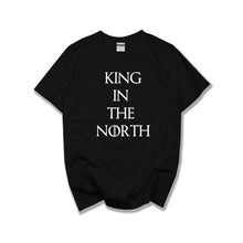 Load image into Gallery viewer, Game of Thrones King Queen in the North T Shirts Valentine Men Women Couple Clothes Lovers T-Shirts Funny Tshirts Geek Tops Tees