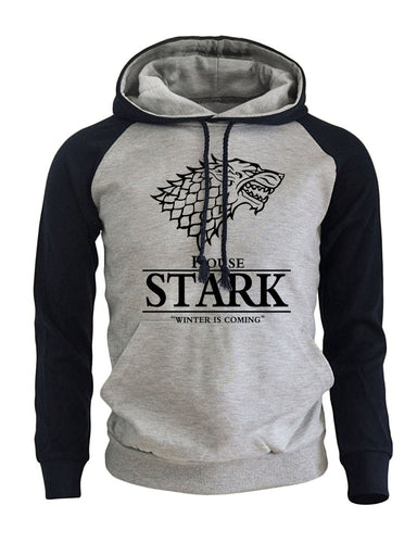 2018 Raglan Hoodies For Men House Stark The Song of Ice and Fire Winter Is Coming Men's Sportswear Game Of Thrones Sweatshirt