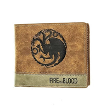 Load image into Gallery viewer, Woman/Man Wallet game of throne Ghost Cartoon Anime Student Purse wolf head card holder with cion pocket