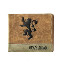 Load image into Gallery viewer, Woman/Man Wallet game of throne Ghost Cartoon Anime Student Purse wolf head card holder with cion pocket