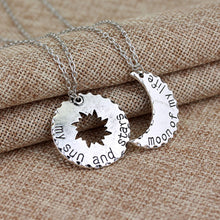 Load image into Gallery viewer, 1 set Game Of Thrones His&amp;Hers Khal/Khaleesi Lovers Chain Necklaces Moon Of My Life,My Sun &amp; Stars Pendants Jewelry