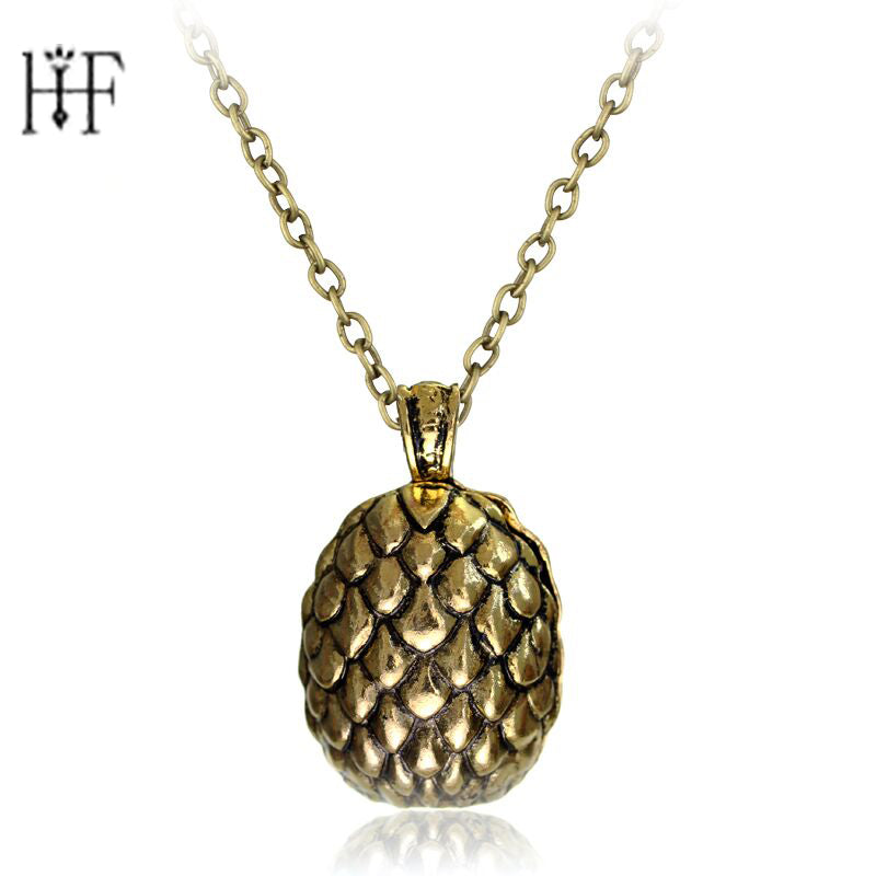 Game Of Thrones Necklace Mother of Dragon egg Pendant Necklace Khaleesi Child Rise from the ashes Boy Men Gift Freeshipping