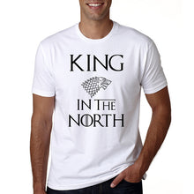 Load image into Gallery viewer, Game of Thrones King Queen In The North T Shirts Valentine Men Women Couple Clothes Lovers T-Shirts Funny Tshirts Tops Tees