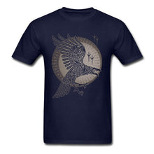 Load image into Gallery viewer, Norse Raven T-shirt Mystery Graphic T Shirt Game Of Thrones Viking Crow Clothes Men Tshirt Cotton Tops Black Tees
