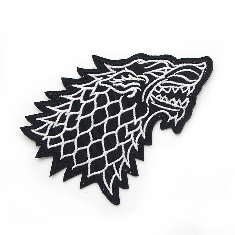 Homegaga Animal Clothes Patch Game of Thrones Wolf Household Iron-on Stickers Patches DIY Decoration Appliqued badges D0177