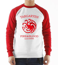 Load image into Gallery viewer, high quality sweatshirt fleece men clothes bodybuilding brand clothing Game of thrones funny crossfit casual hoodies TARGARYEN