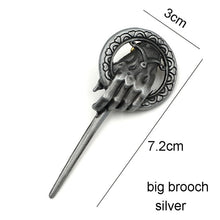 Load image into Gallery viewer, Game of Thrones Song of Ice and Fire Brooch Hand of the King Lapel Inspired Authentic Prop Pin Badge Brooches Movie Jewelry