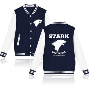 2018 Game of Thrones Baseball Jacket House Stark Hoodies hip hop trackusuit mens coats and jackets plus size boys clothes