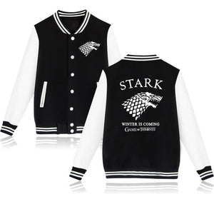 2018 Game of Thrones Baseball Jacket House Stark Hoodies hip hop trackusuit mens coats and jackets plus size boys clothes