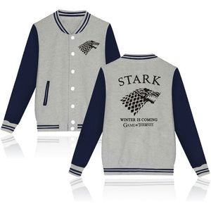 2018 Game of Thrones Baseball Jacket House Stark Hoodies hip hop trackusuit mens coats and jackets plus size boys clothes