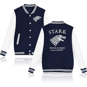 2018 Game of Thrones Baseball Jacket House Stark Hoodies hip hop trackusuit mens coats and jackets plus size boys clothes