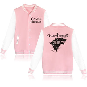 2018 Game of Thrones Baseball Jacket House Stark Hoodies hip hop trackusuit mens coats and jackets plus size boys clothes