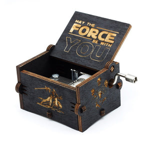 2018 new Black Star Wars Music Box  Game of Thrones Castle In The Sky Hand Cranked Wood music box Christmas Gift