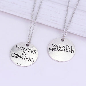 MQCHUN COOL!!!Kinds OF HBO's Game OF Thrones Pendant Necklace House Stark Winter Is Coming High Quality Gifts