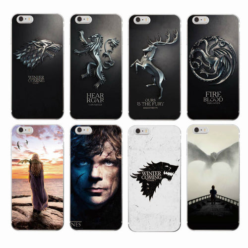 For iPhone 7 7plus 6 6S  8Plus X XS Max SAMSUNG Game  Thrones Daenerys Drogon Jon Snow tyrion lannister Soft Phone Case Fundas