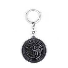 Load image into Gallery viewer, 14 Styles Game of Thrones Keychain A Song of Ice and Fire Dragon Key Chain House Stark Targaryen Wolf Keyring Men Jewelry