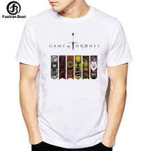 Load image into Gallery viewer, Game of Throne T Shirt Animal Vintage T-shirt Jon Snow Tyrion Lannister Tshirt Family Badge Tops American Drama Tee Mens Clothes