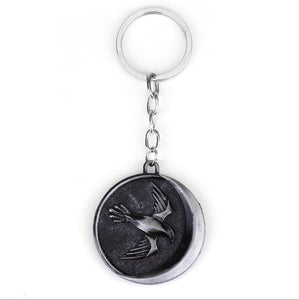 RJ Hot Sale Movie Game of Thrones Keychain Wolf head Badge Key Chains Pendant For Women And Men Fans Gift keyring