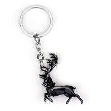 Load image into Gallery viewer, RJ Hot Sale Movie Game of Thrones Keychain Wolf head Badge Key Chains Pendant For Women And Men Fans Gift keyring