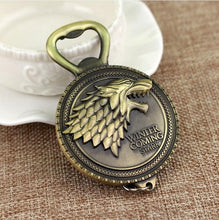 Load image into Gallery viewer, RJ Hot Sale Movie Game of Thrones Keychain Wolf head Badge Key Chains Pendant For Women And Men Fans Gift keyring