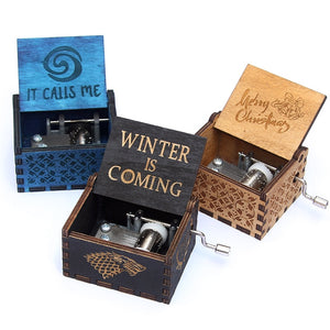 Hand Crank beauty and the beast wooden Music Box Game Of Thrones Star Wars Christmas gift, new year gift, birthday gift